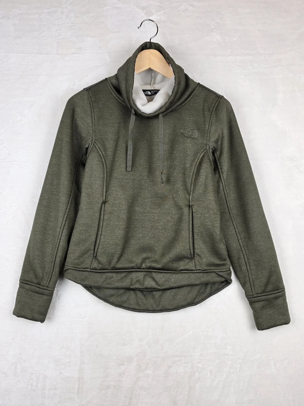 The North Face Sherpa Lined Hooded Pullover Womens XS Olive Green